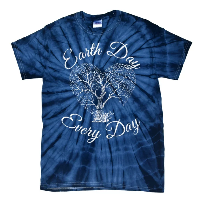 EARTH DAY EVERY DAY Earth Day Love Heart Tree Women Tie-Dye T-Shirt