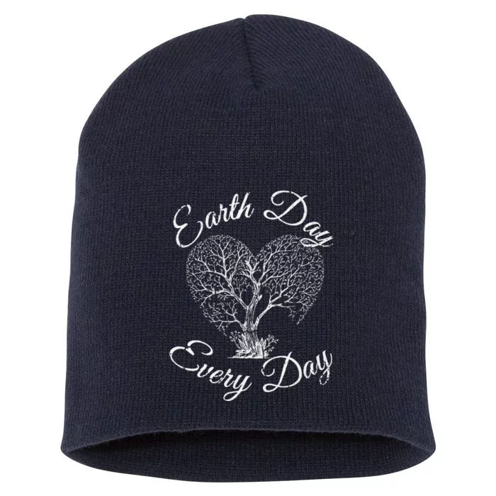 EARTH DAY EVERY DAY Earth Day Love Heart Tree Women Short Acrylic Beanie