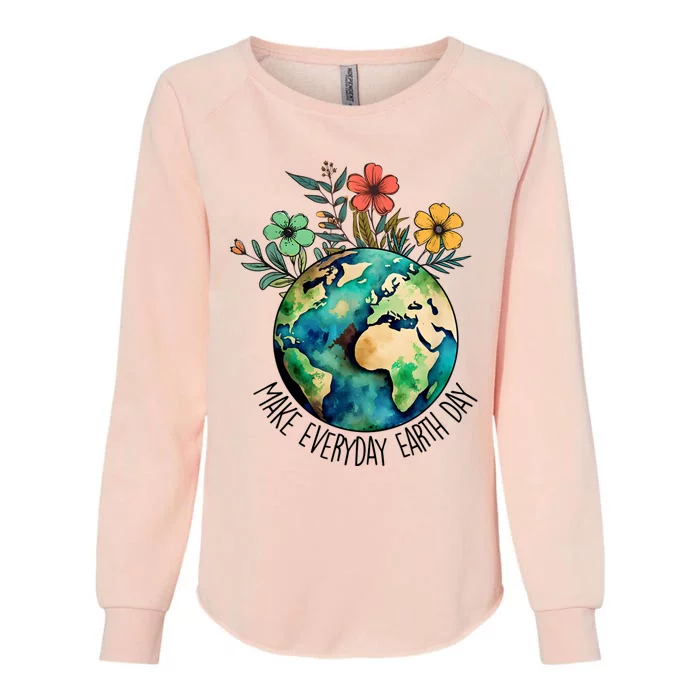 Earth Day Every Day Happy Earth Day 2024 Womens California Wash Sweatshirt