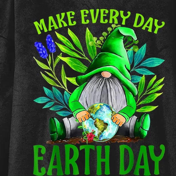 Earth Day Every Day Happy Earth Day 2024 Gnome Hooded Wearable Blanket