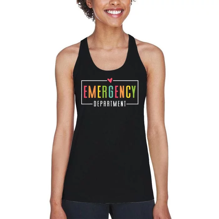 Emergency Department Emergency Room Healthcare Women's Racerback Tank