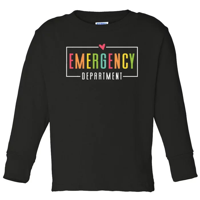 Emergency Department Emergency Room Healthcare Toddler Long Sleeve Shirt