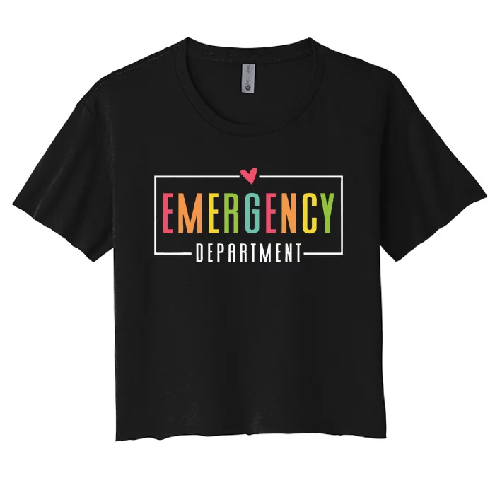 Emergency Department Emergency Room Healthcare Women's Crop Top Tee