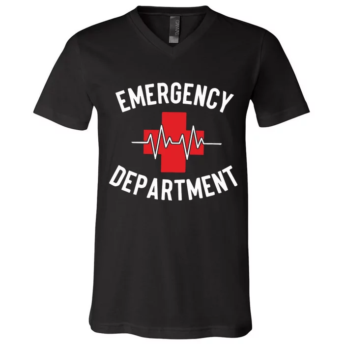 Emergency Department ER Nurse V-Neck T-Shirt