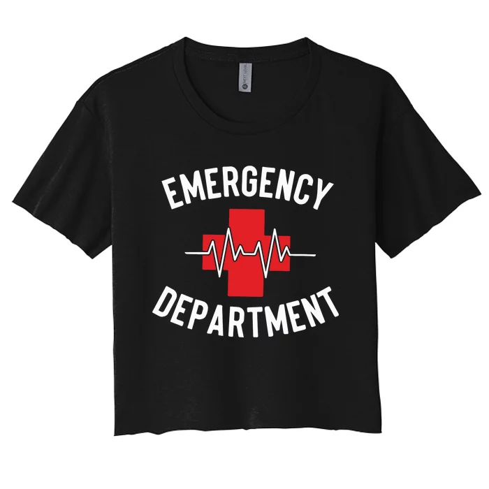 Emergency Department ER Nurse Women's Crop Top Tee