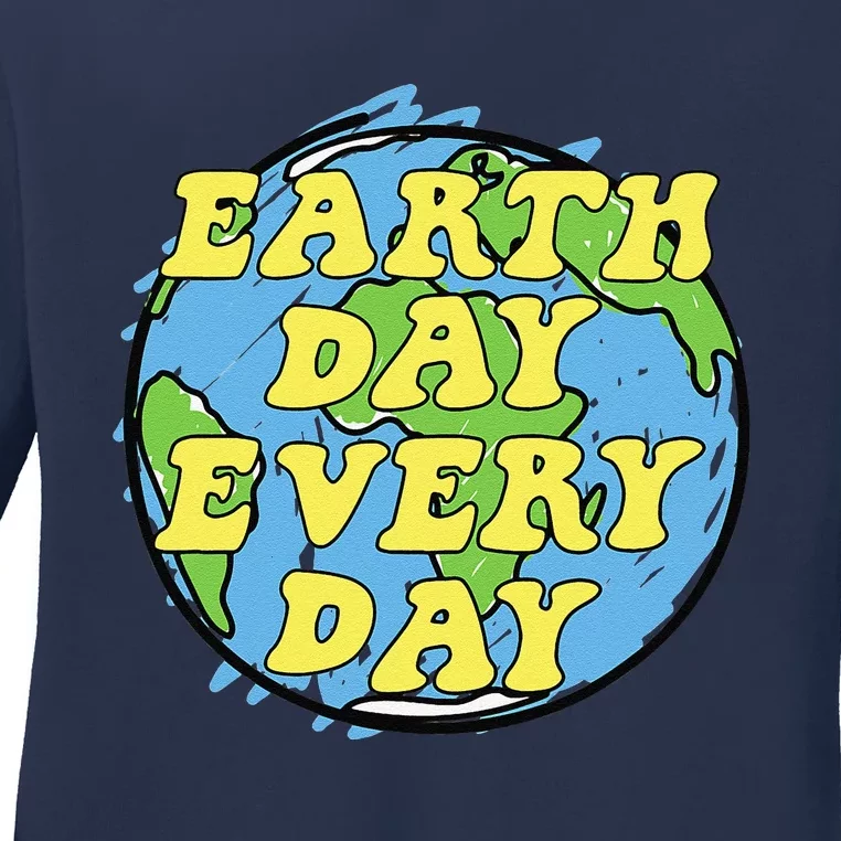 Earth Day Every Day Gift Ladies Long Sleeve Shirt