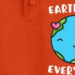 Earth Day Every Day Heart Love Globe Save The Planet Dry Zone Grid Performance Polo