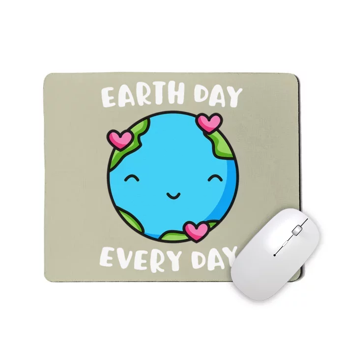 Earth Day Every Day Heart Love Globe Save The Planet Mousepad