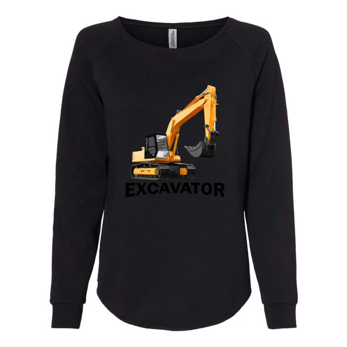 Excavator Design Womens California Wash Sweatshirt