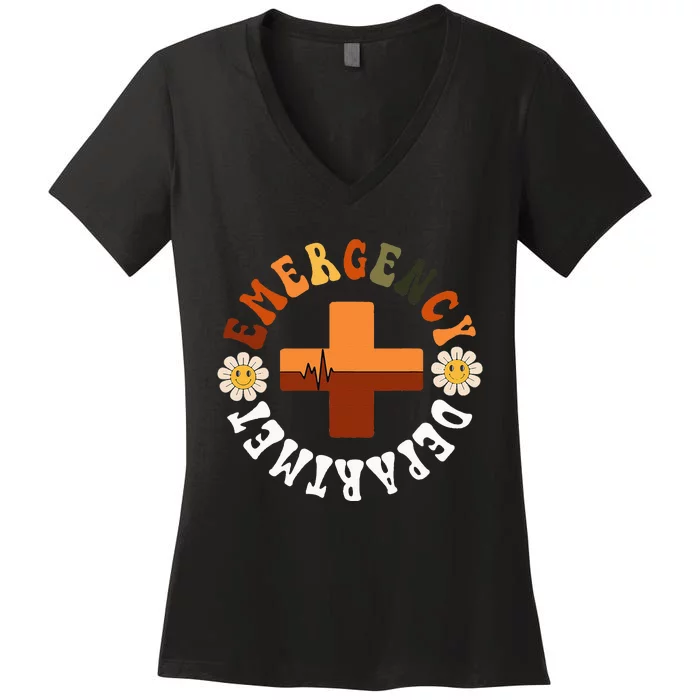 Emergency Department Emergency Room Healthcare Nursing Nurse Women's V-Neck T-Shirt