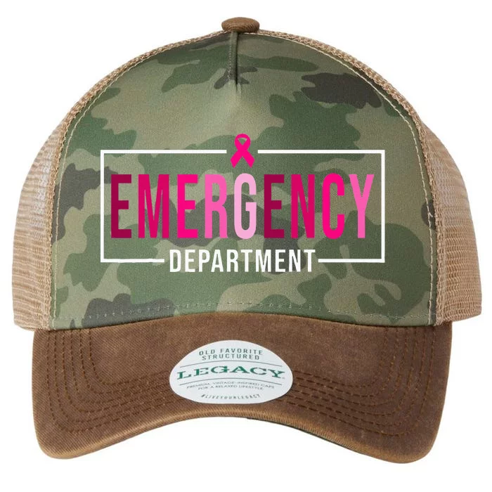 Emergency Departt Emergency Room Nurse Breast Cancer Legacy Tie Dye Trucker Hat