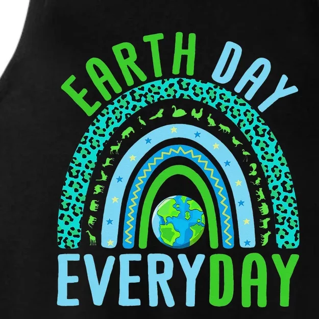 Earth Day Every Day Planet Earth Earth Day Everyday Rainbow Ladies Tri-Blend Wicking Tank