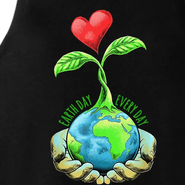 Earth Day Everyday Earth Day Ladies Tri-Blend Wicking Tank