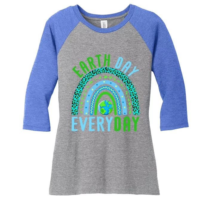 Earth Day Everyday Rainbow Women's Tri-Blend 3/4-Sleeve Raglan Shirt