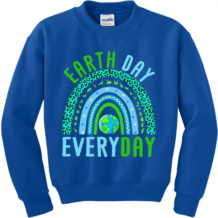 Earth Day Everyday Rainbow Kids Sweatshirt