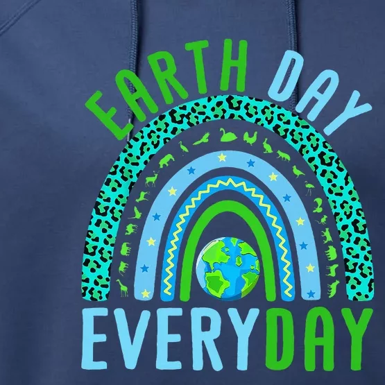 Earth Day Everyday Rainbow Performance Fleece Hoodie