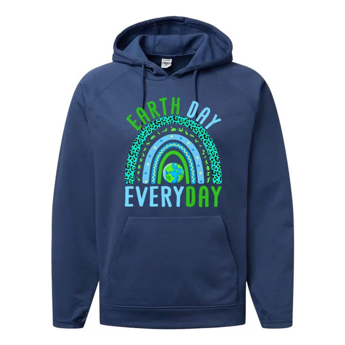 Earth Day Everyday Rainbow Performance Fleece Hoodie