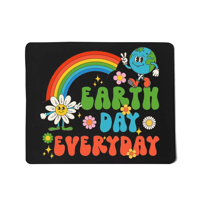 Earth Day Everyday Rainbow Hippie Groovy Save Planet Earth Mousepad