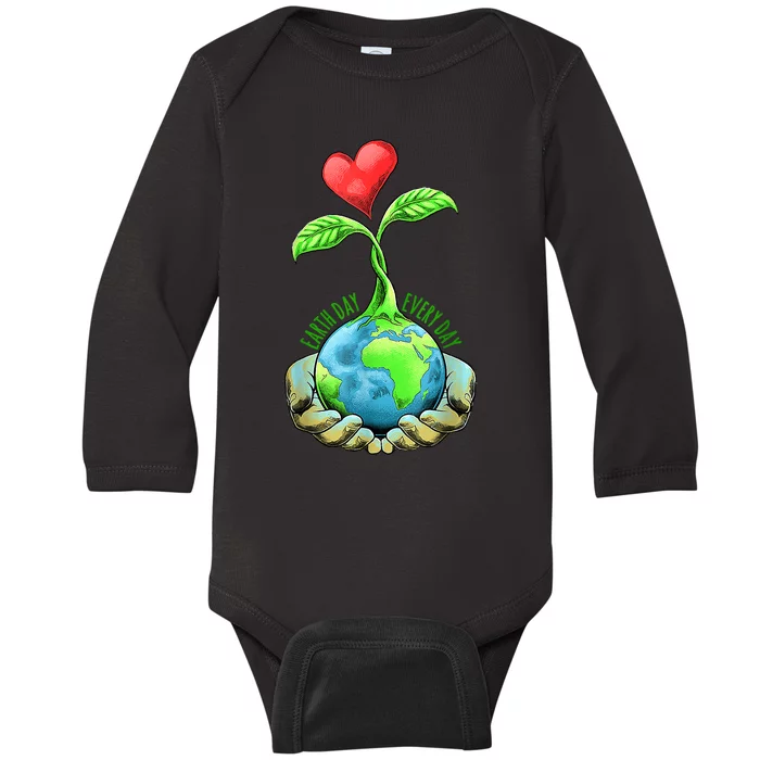 Earth Day Everyday Earth Day Gift Baby Long Sleeve Bodysuit