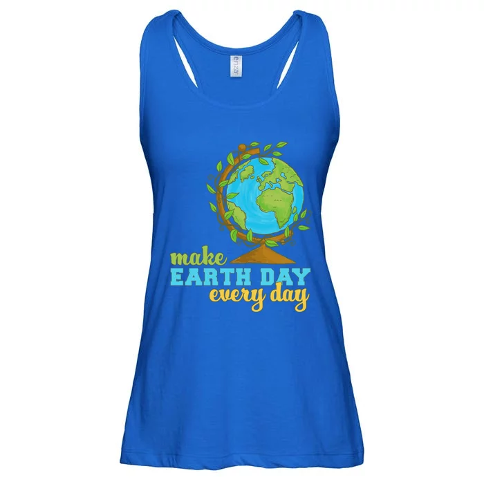 Earth Day Every Day Environtal Awareness Climate Change Funny Gift Ladies Essential Flowy Tank