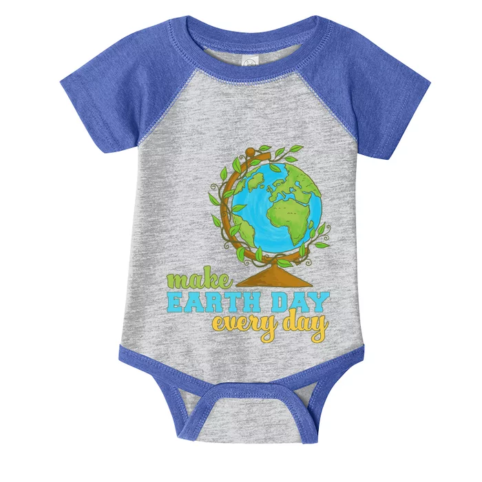 Earth Day Every Day Environtal Awareness Climate Change Funny Gift Infant Baby Jersey Bodysuit