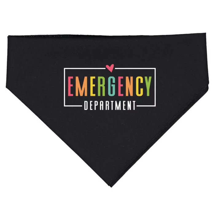 Emergency Departt Emergency Room Healthcare Funny Gift USA-Made Doggie Bandana