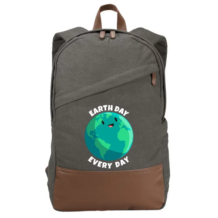 Earth Day Everyday Earth Day Mother Earth Day Smiling Gift Cotton Canvas Backpack