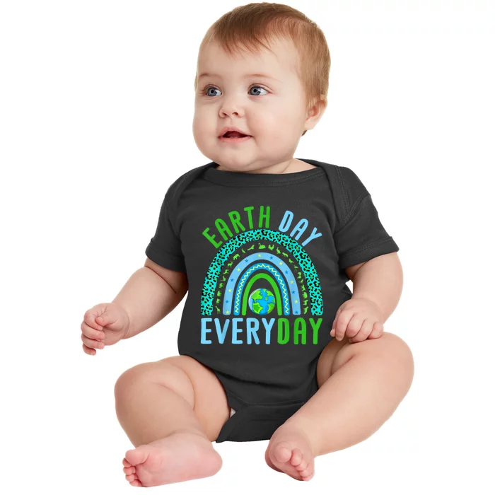 Earth Day Everyday Rainbow Design Earth Day Baby Bodysuit