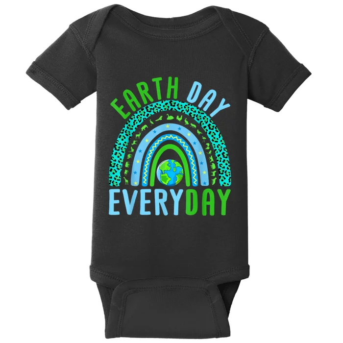 Earth Day Everyday Rainbow Design Earth Day Baby Bodysuit