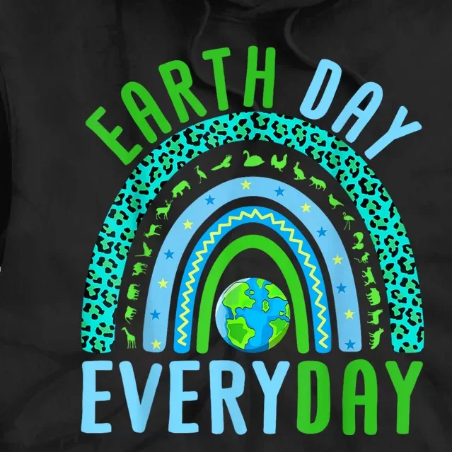 Earth Day Everyday Rainbow Design Earth Day Tie Dye Hoodie