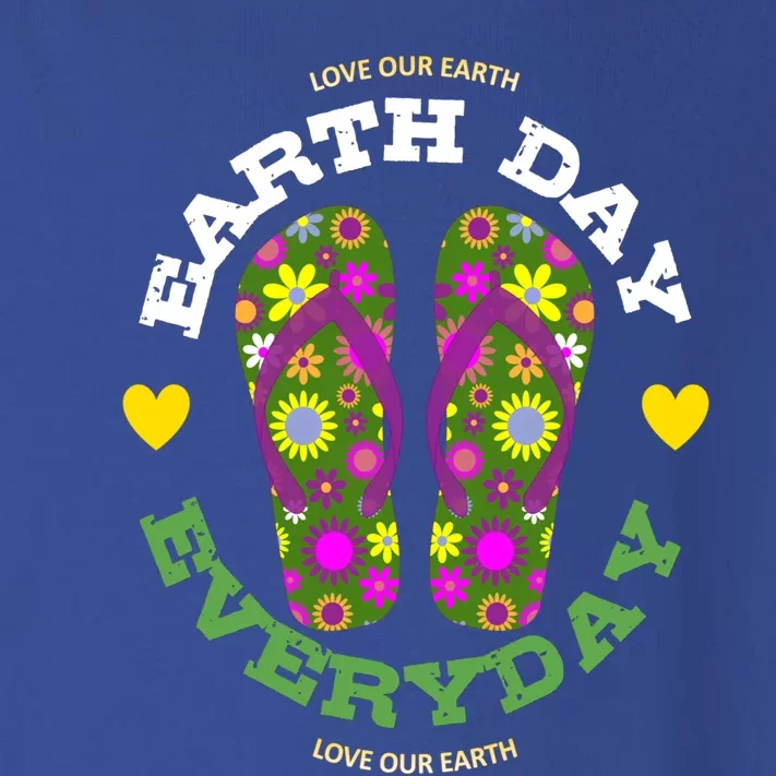 Earth Day Everyday Love Our Earth Green Flower Flip Flop Great Gift Toddler Long Sleeve Shirt