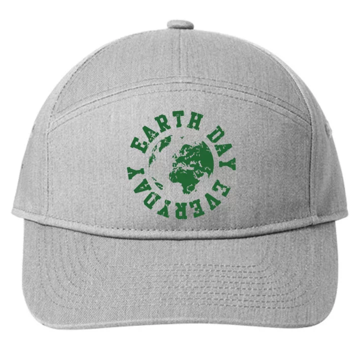 Earth Day Everyday Retro Environmental 7-Panel Snapback Hat