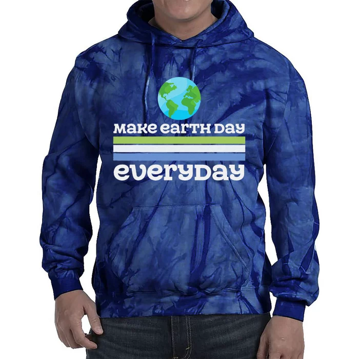 EARTH DAY EVERY DAY Rainbow Make The Earth Green Again Gift Tie Dye Hoodie