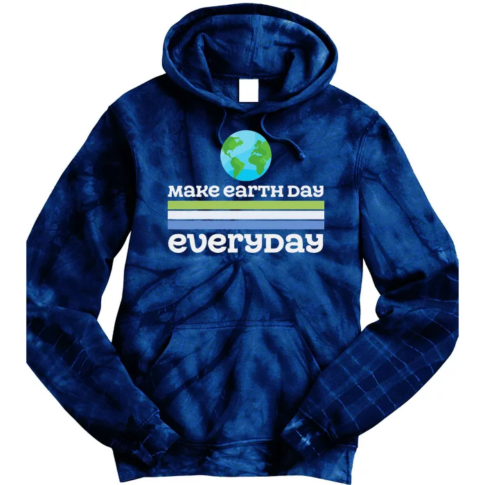 EARTH DAY EVERY DAY Rainbow Make The Earth Green Again Gift Tie Dye Hoodie