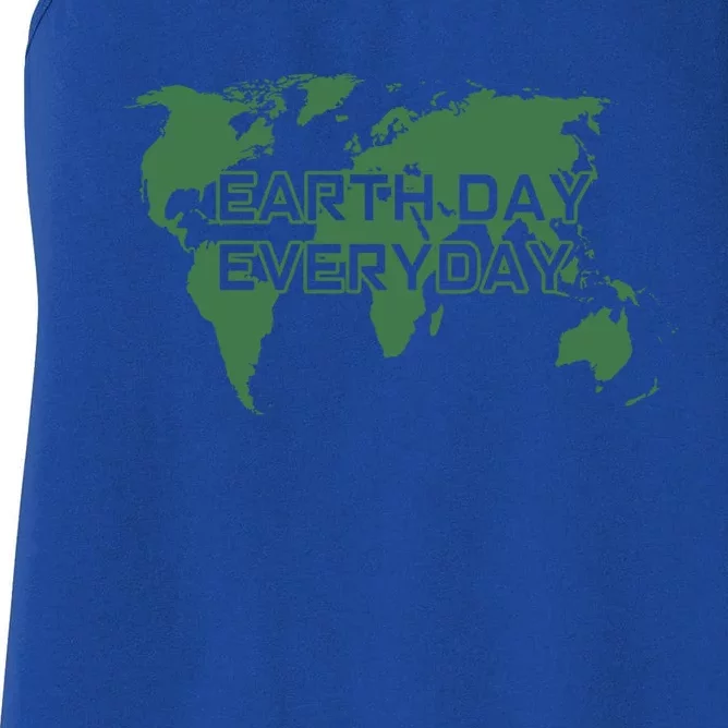 Earth Day Everyday Mother Earth Distressed Green Cool Gift Women's Racerback Tank