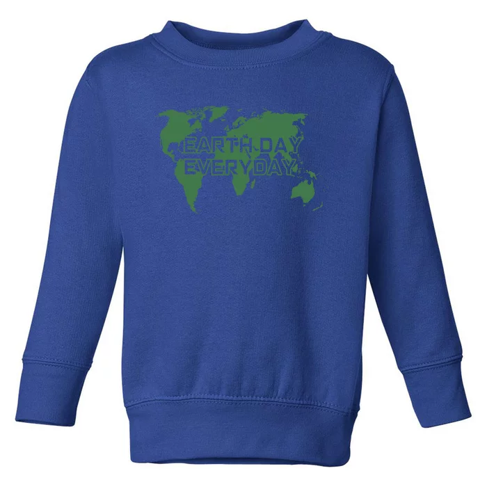 Earth Day Everyday Mother Earth Distressed Green Cool Gift Toddler Sweatshirt