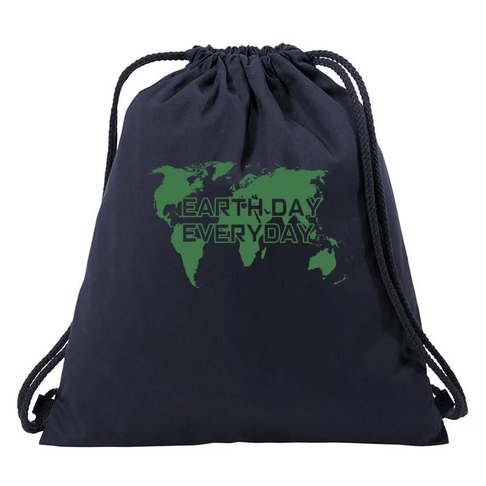 Earth Day Everyday Mother Earth Distressed Green Cool Gift Drawstring Bag