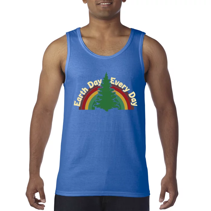 Earth Day Every Day Save Our Planet Vegan Rainbow Trees Gift Tank Top