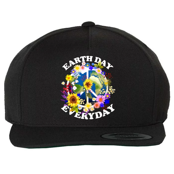 Earth Day Everyday Protect Our Planet Environmentalist Wool Snapback Cap