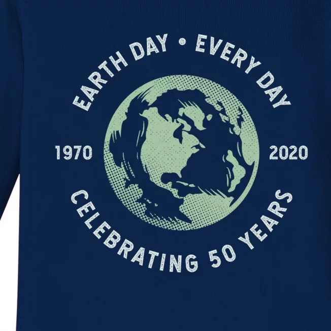 Earth Day Every Day Gift Grunge 50th Anniversary Earth Day Gift Funny Gift Baby Long Sleeve Bodysuit