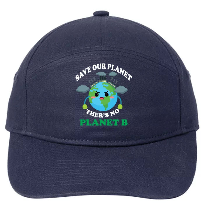 Earth Day Everyday Rainbow There Is No Planet B Cool Gift 7-Panel Snapback Hat