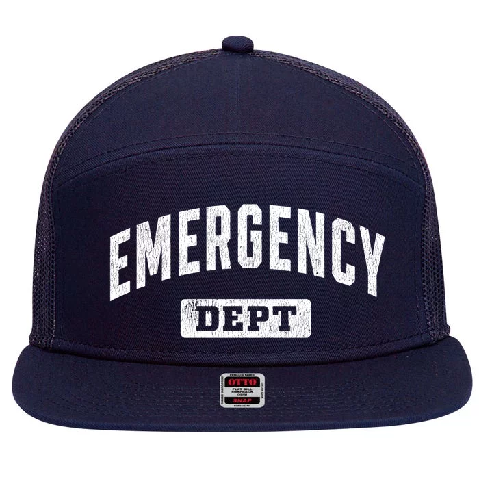 Emergency Departt Er Doctor Physician Nurse Gift 7 Panel Mesh Trucker Snapback Hat