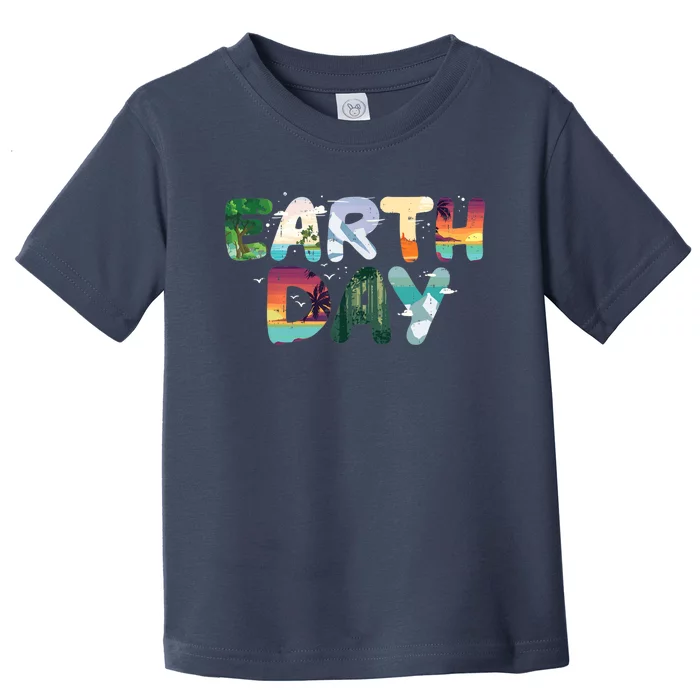 Earth Day Elements Nature Global Warming Toddler T-Shirt