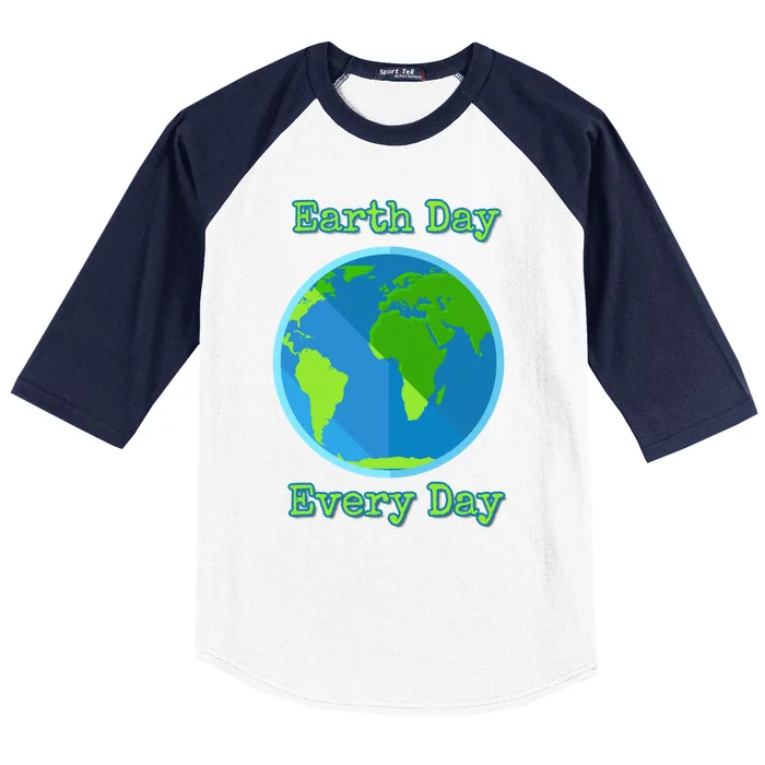 Earth Day Every Day Cute Gift Baseball Sleeve Shirt