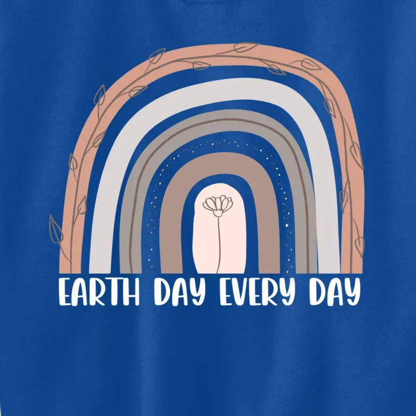 Earth Day Everyday Rainbow Design Earth Day Gift Kids Sweatshirt