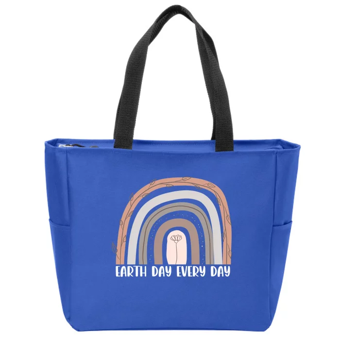 Earth Day Everyday Rainbow Design Earth Day Gift Zip Tote Bag