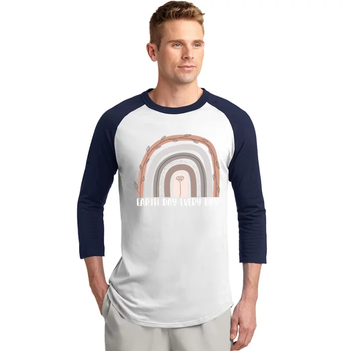 Earth Day Everyday Rainbow Design Earth Day Gift Baseball Sleeve Shirt