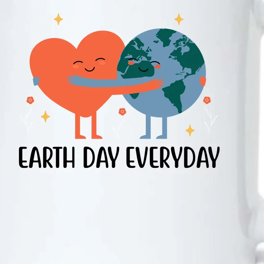 Earth Day Everyday Cute Heart Black Color Changing Mug