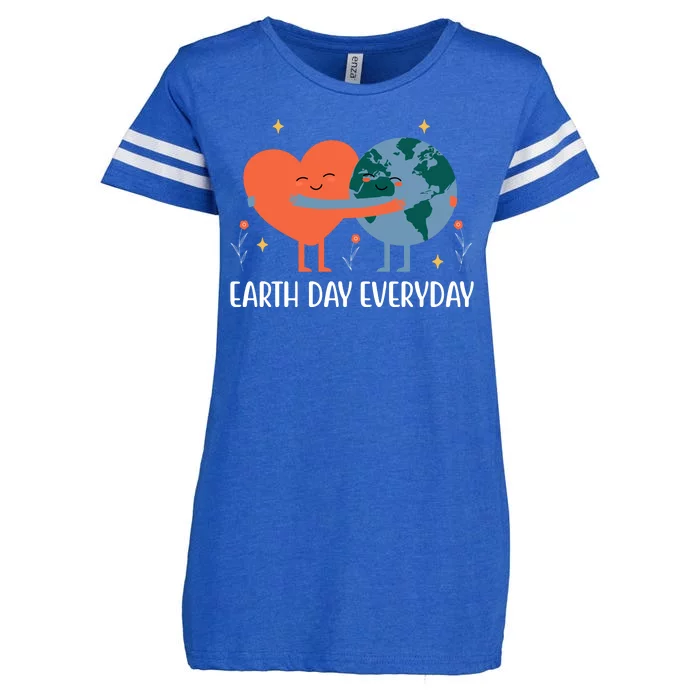 Earth Day Everyday Cute Heart Enza Ladies Jersey Football T-Shirt