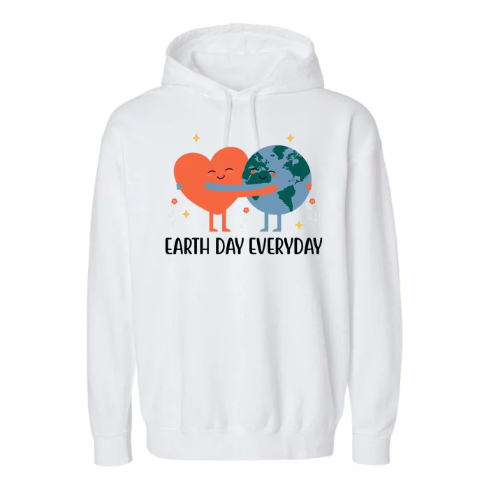 Earth Day Everyday Cute Heart Garment-Dyed Fleece Hoodie